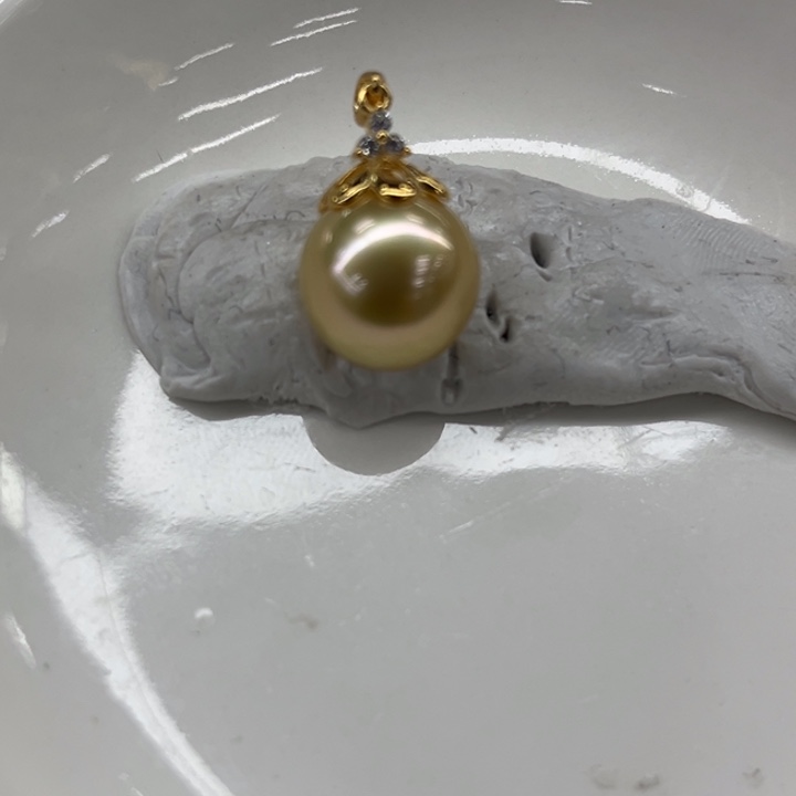 银S925镶嵌吊坠(不含链)海水珍珠12-13mm
