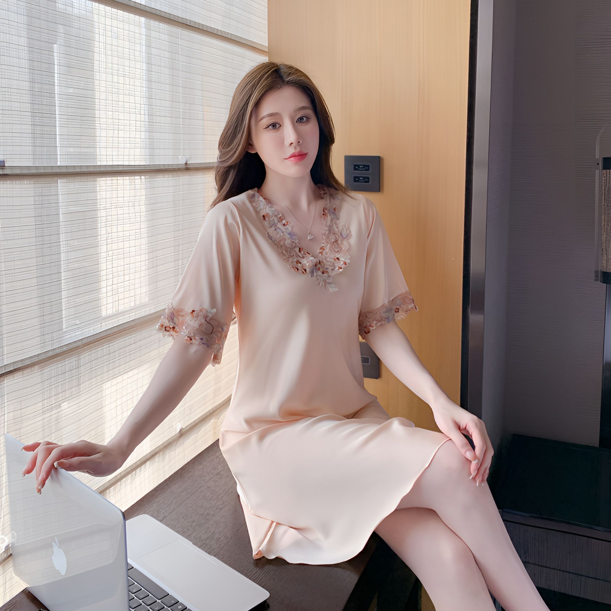 LangSha/浪莎【专柜正品】夏季性感睡裙 时尚宽松 夏日情人节送礼商品图