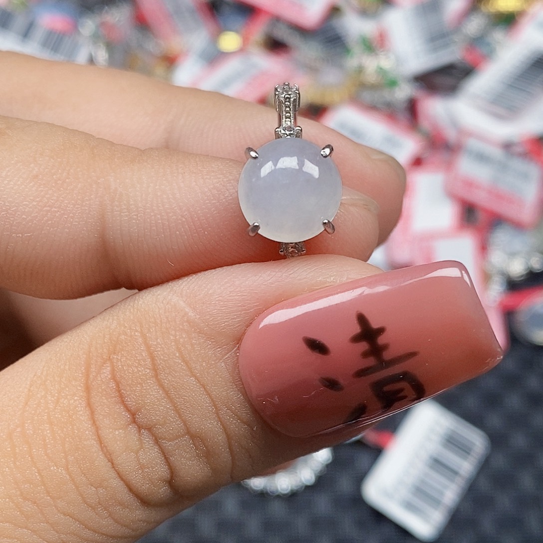 翡翠银S925镶嵌戒指