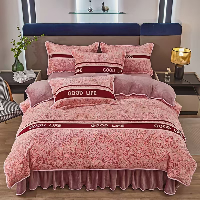 印花牛奶绒四件套【HG】