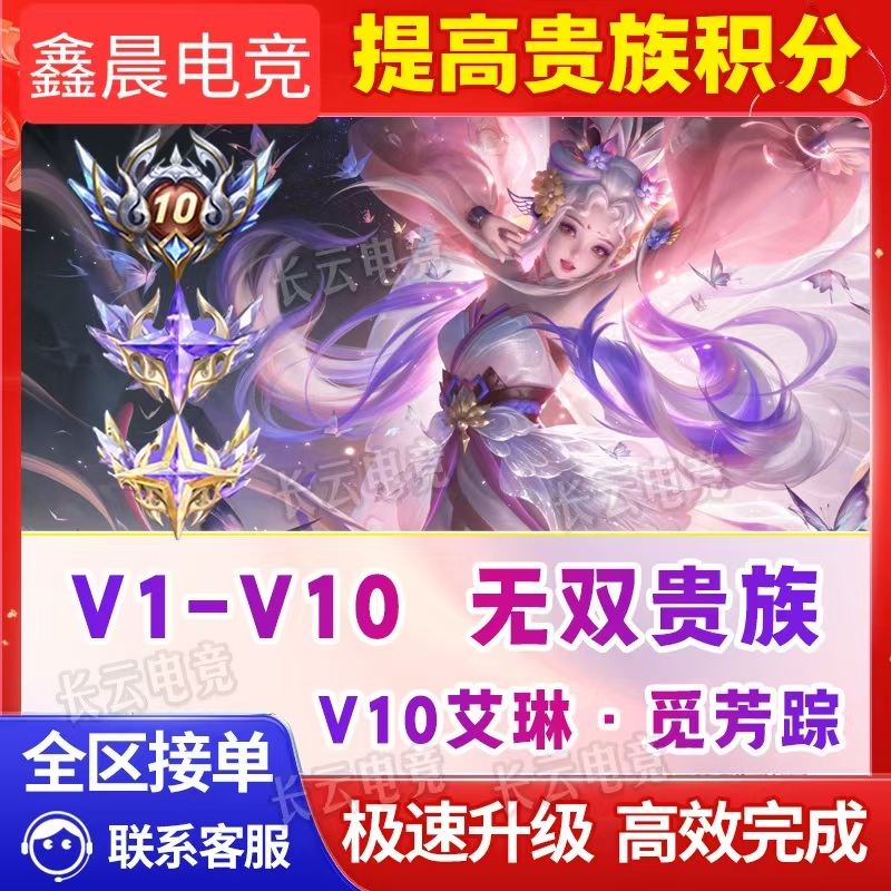 【超快贵族V1-V10】王者送荣耀提高贵族等级成长值