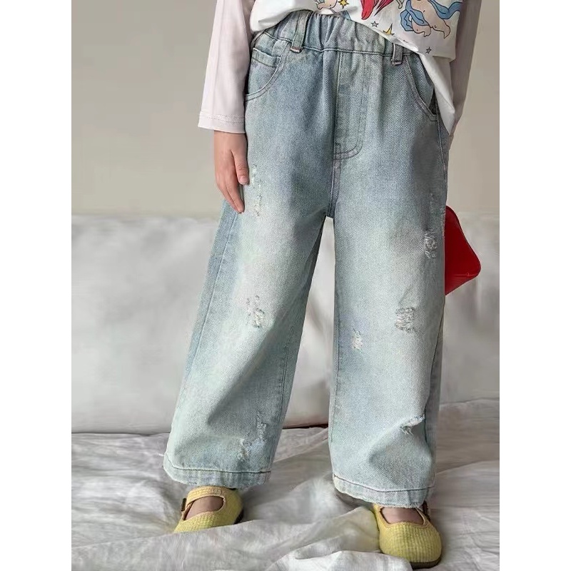 【米果妈】儿童2025秋季新款百搭休闲牛仔裤B4725