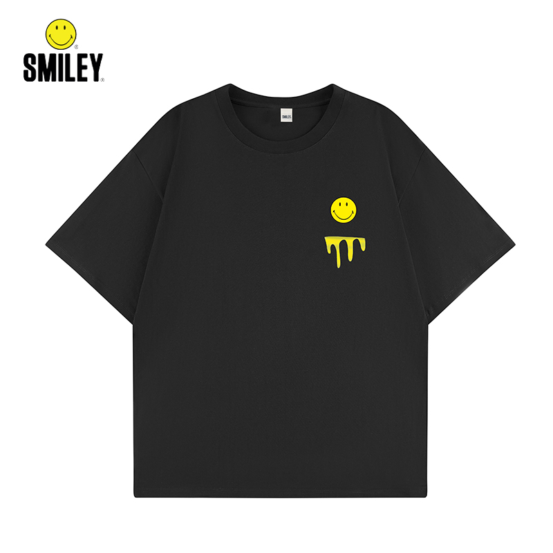 【郑凯同款】SMILEY 笑脸情侣款重磅纯棉印花圆领短袖