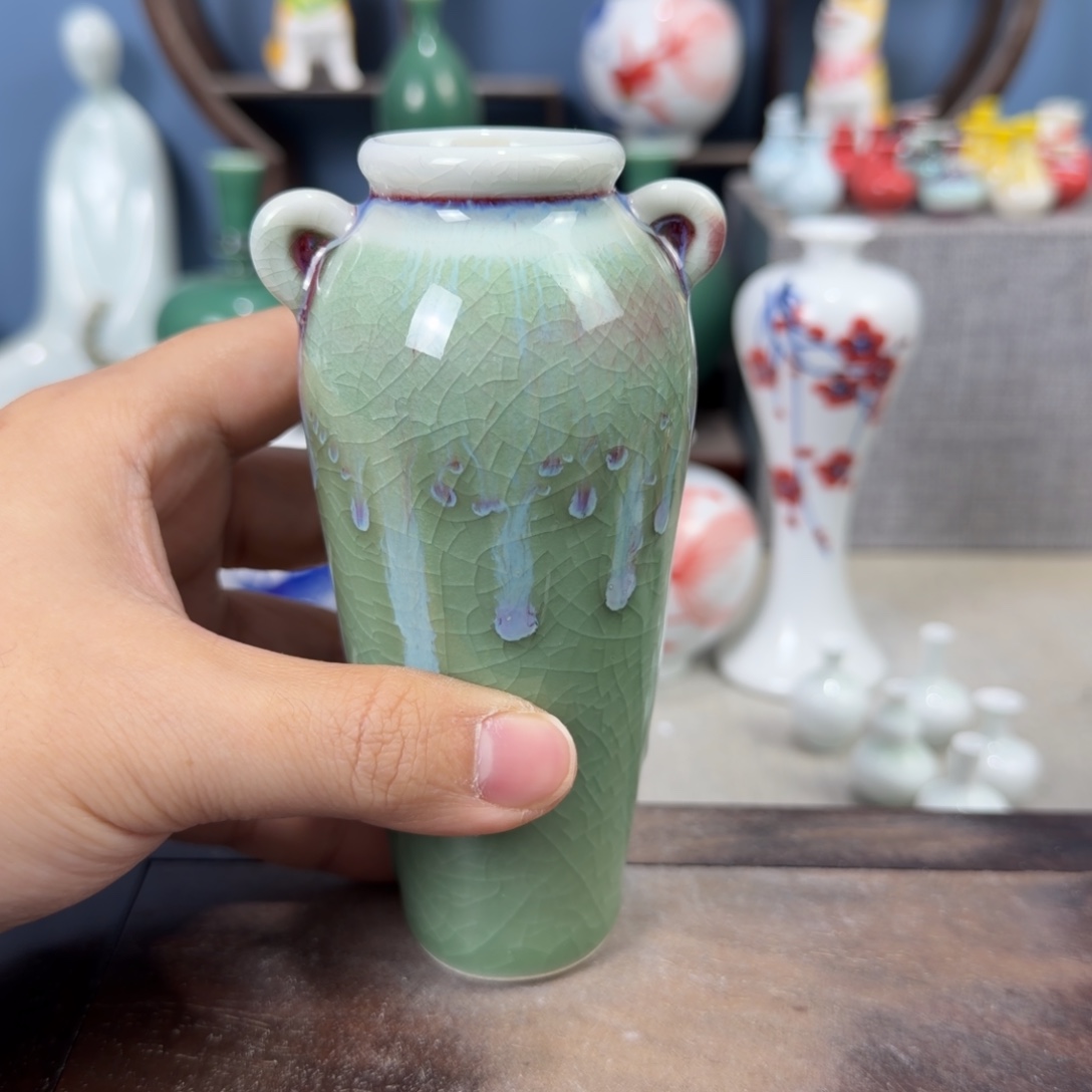 陶瓷手工小花器摆件