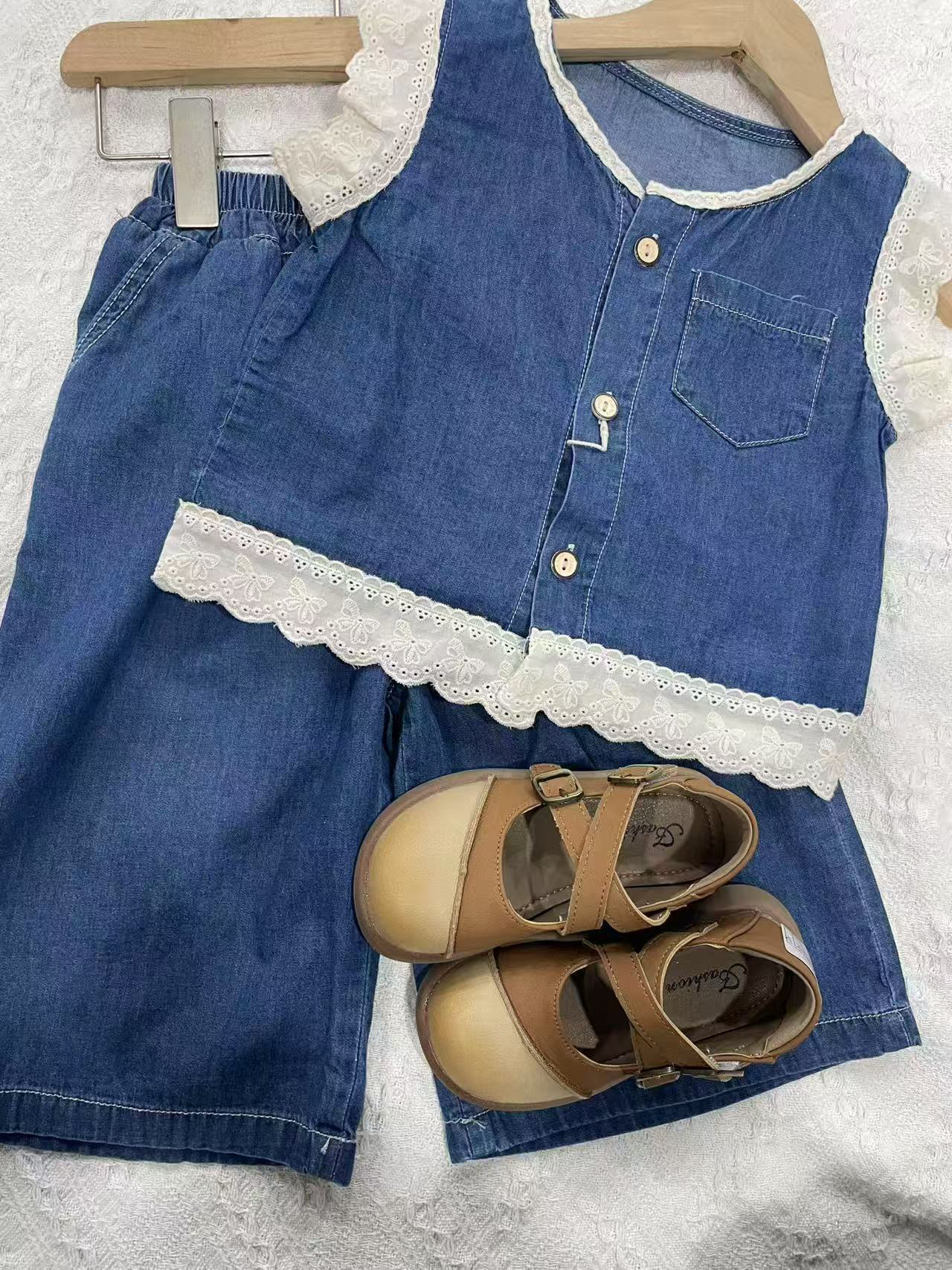 多可萌牛仔长裤套装