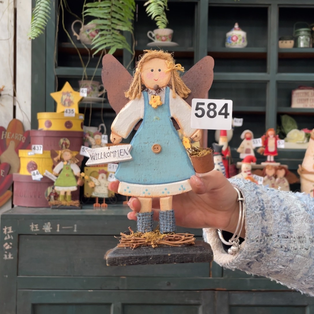 木质圣诞月福老货玩具中古风默认微损