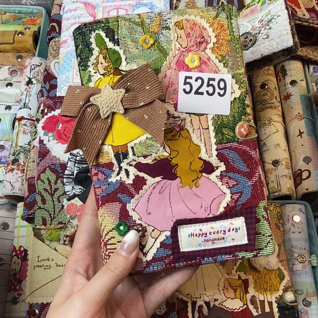 织绣A6活页带空白纸5259