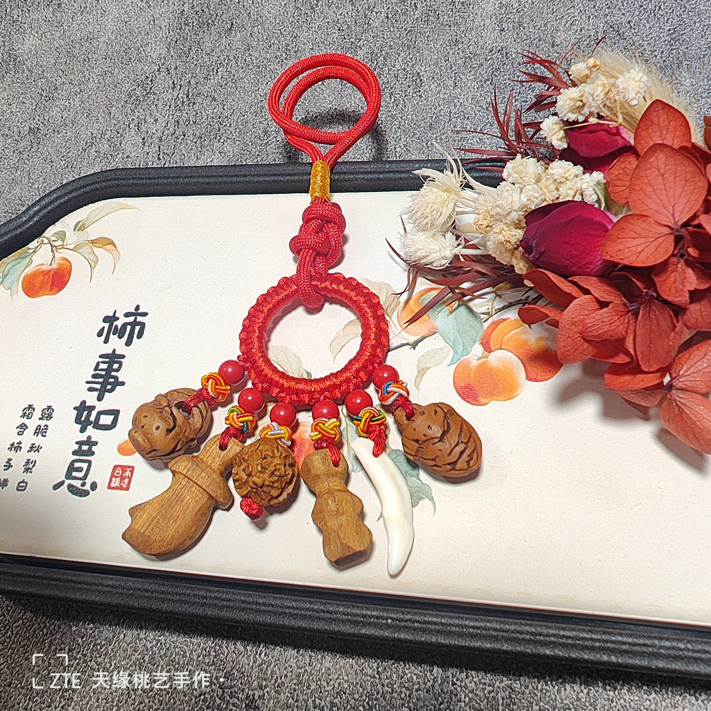 （毛桃核）桃木手工雕刻婴儿宝宝挂饰