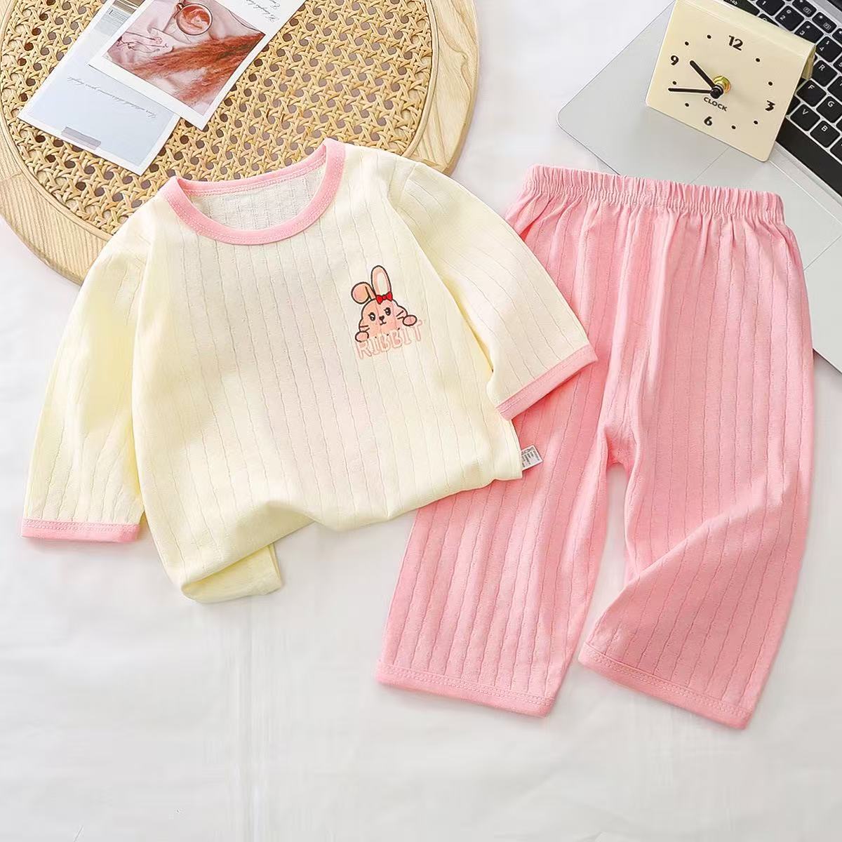 吸汗女家居服套装女童1-3岁睡衣短裤睡衣童装家居服