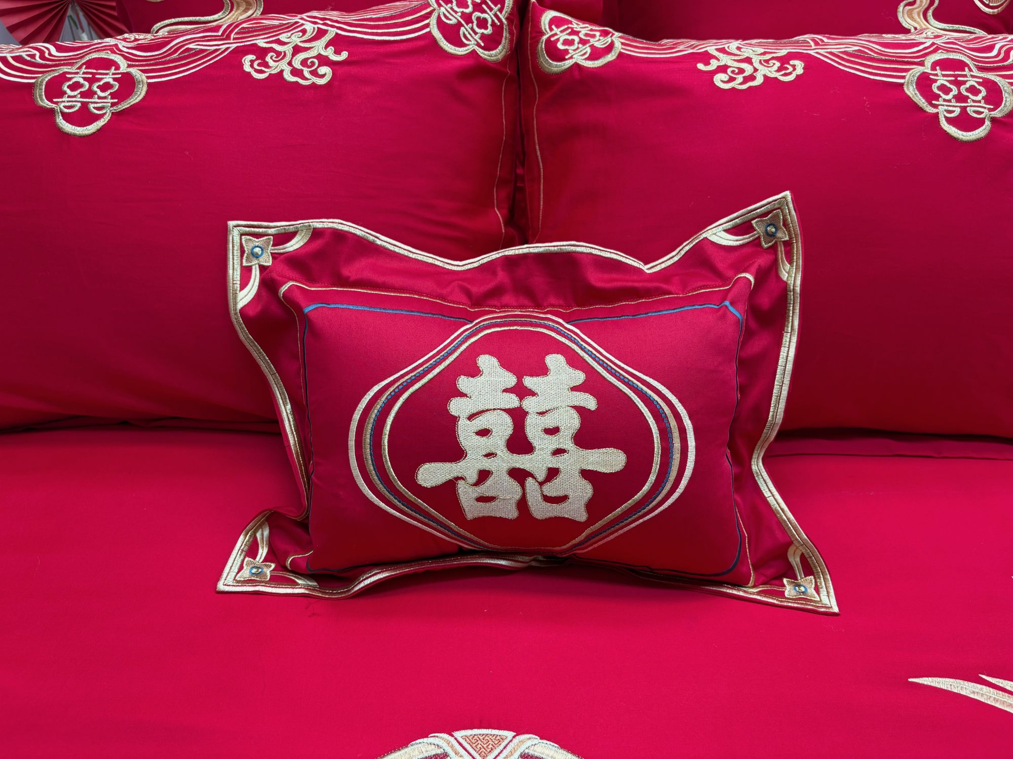 【金禧-小抱枕】结婚刺绣婚房新中式小抱枕