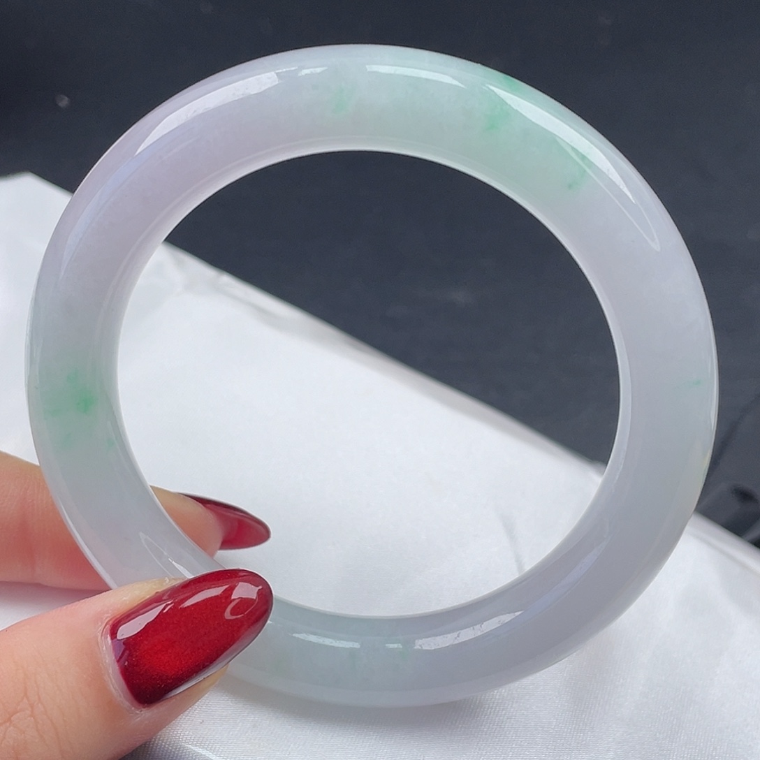 翡翠未镶嵌手镯59圆条