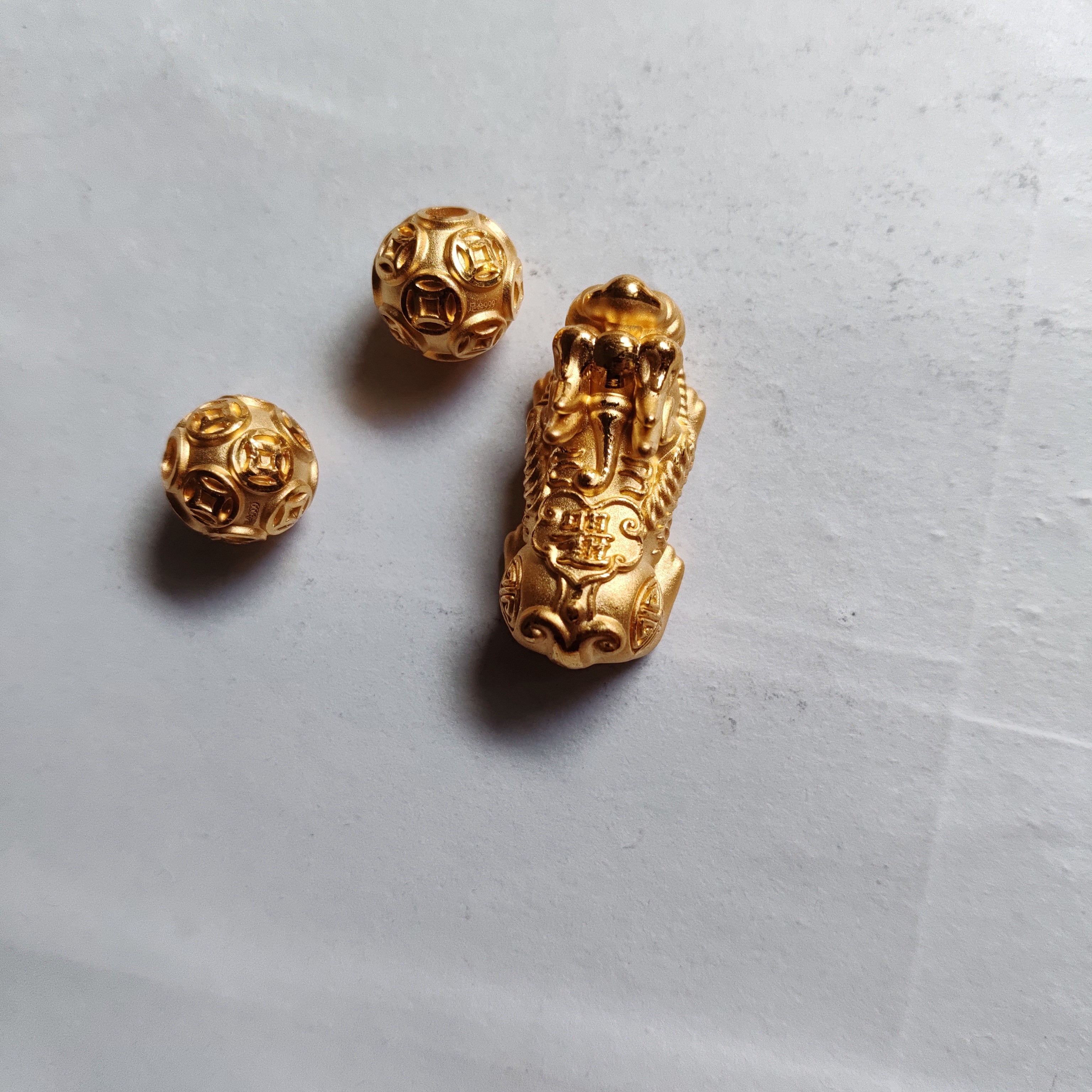 金元宝足金999貔貅珠子首饰
