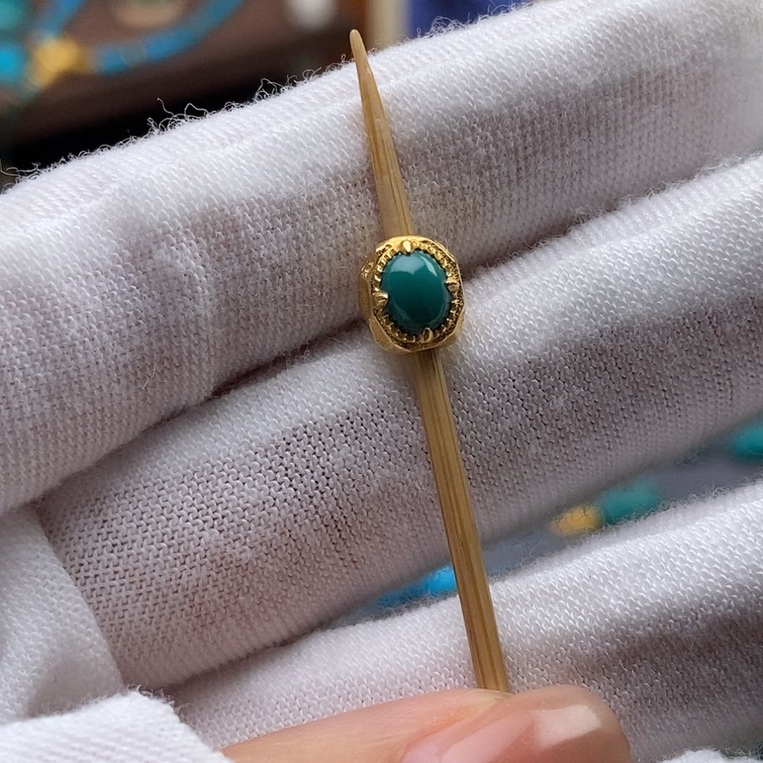 绿松石18K金镶嵌绿松石配饰