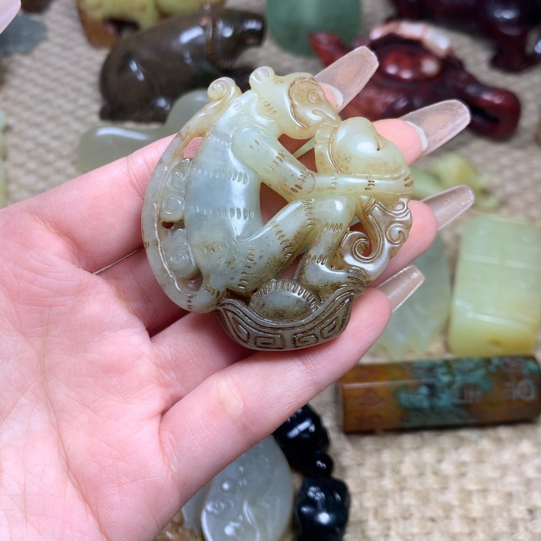 白玉菩提吊坠挂件