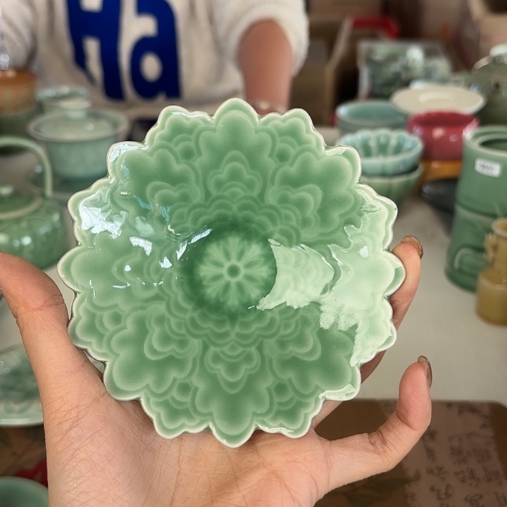 龙泉云间青瓷小米茶器