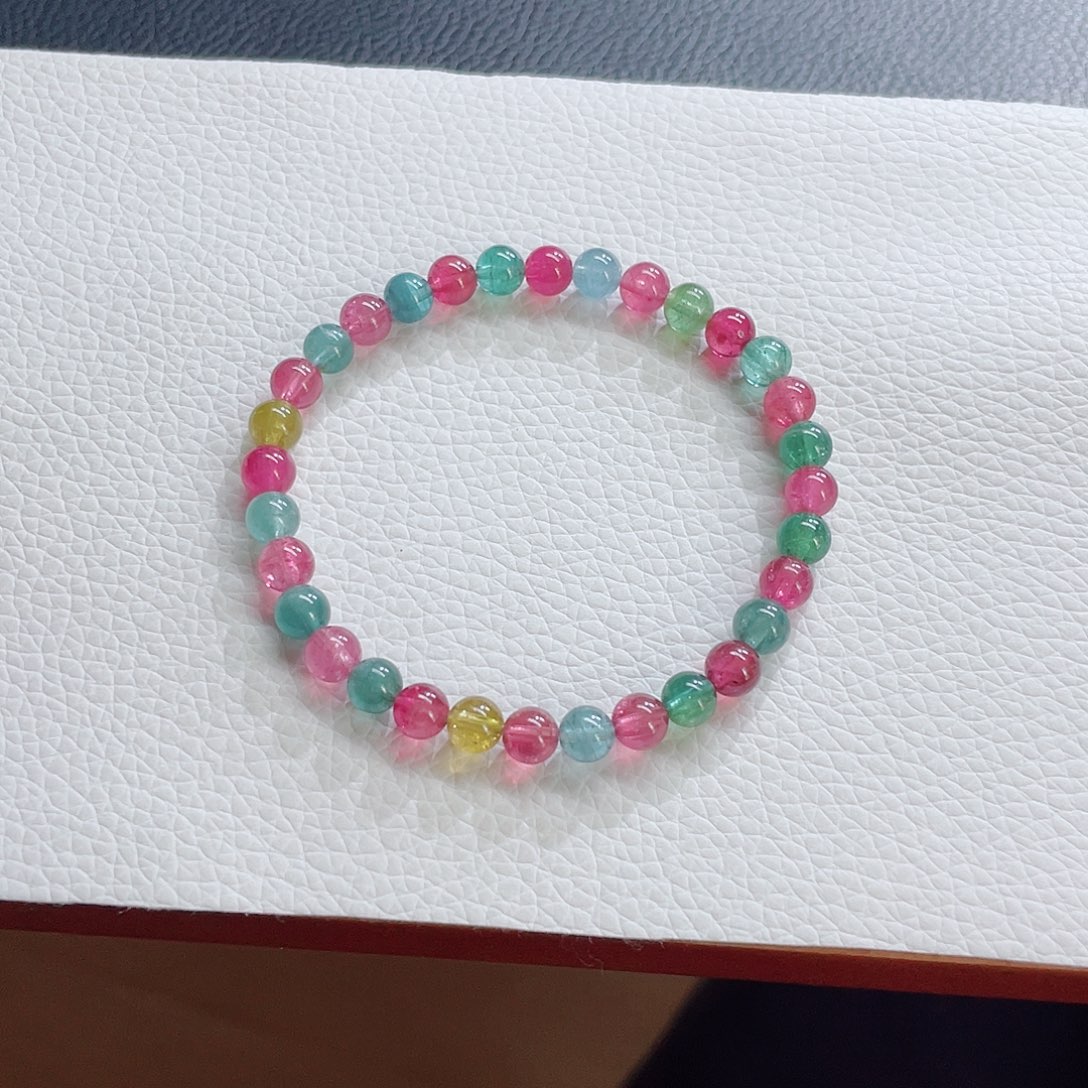 手链碧玺未镶嵌5.7mm左右