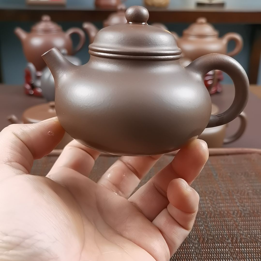 紫砂茶壶紫泥容天220CC