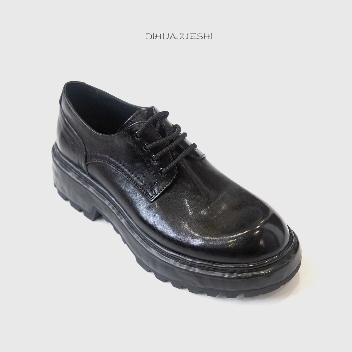 帝华爵士男士商务厚底休闲皮鞋复古牛皮真皮男鞋高档百搭时尚4017