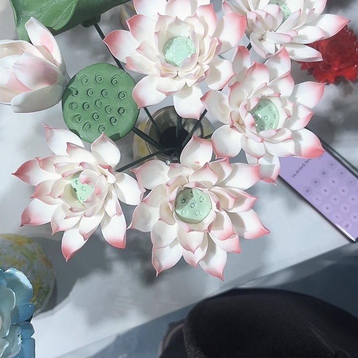 正品直发手工陶瓷花花