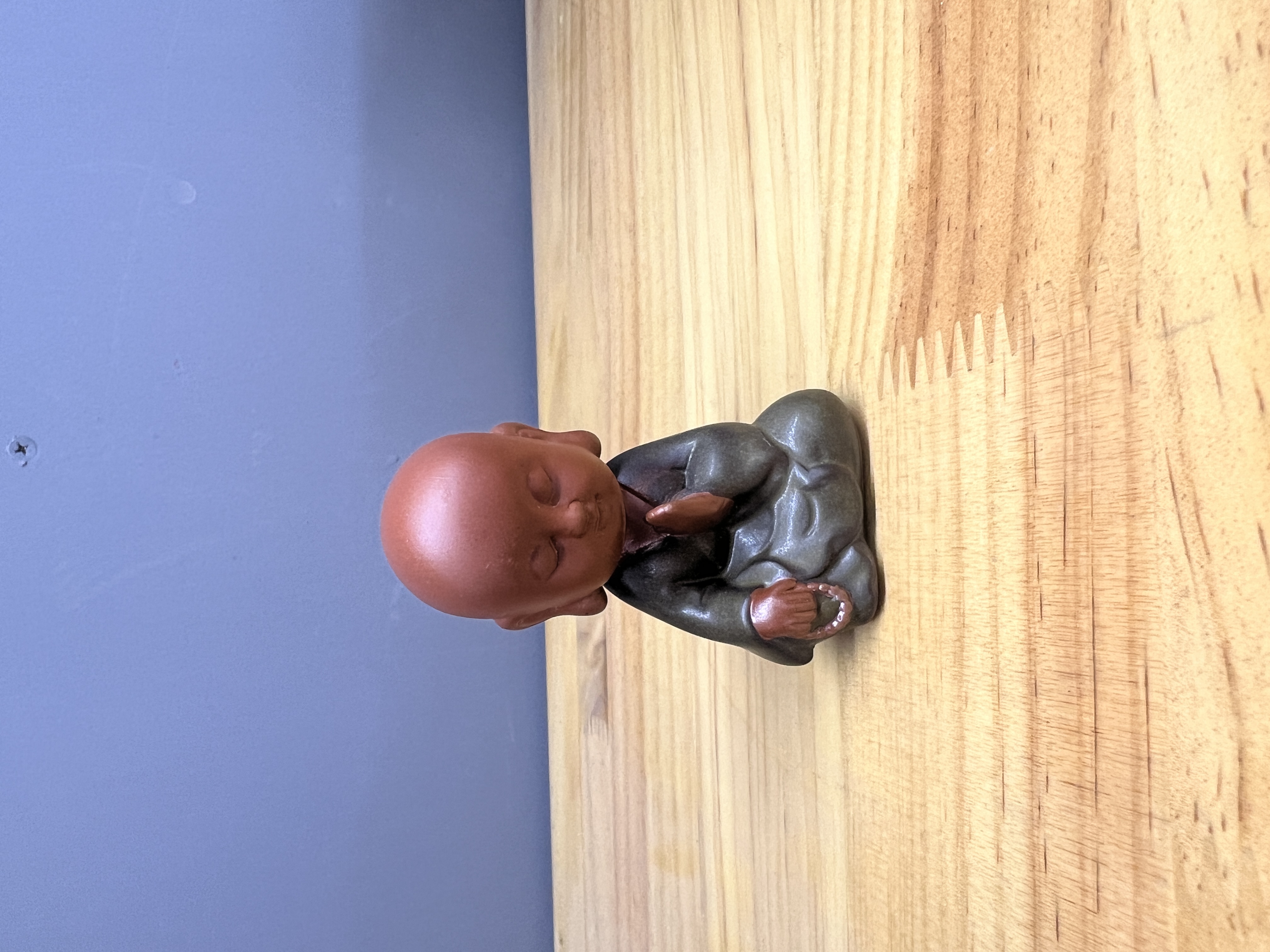 紫砂小茶宠弥勒佛小摆件