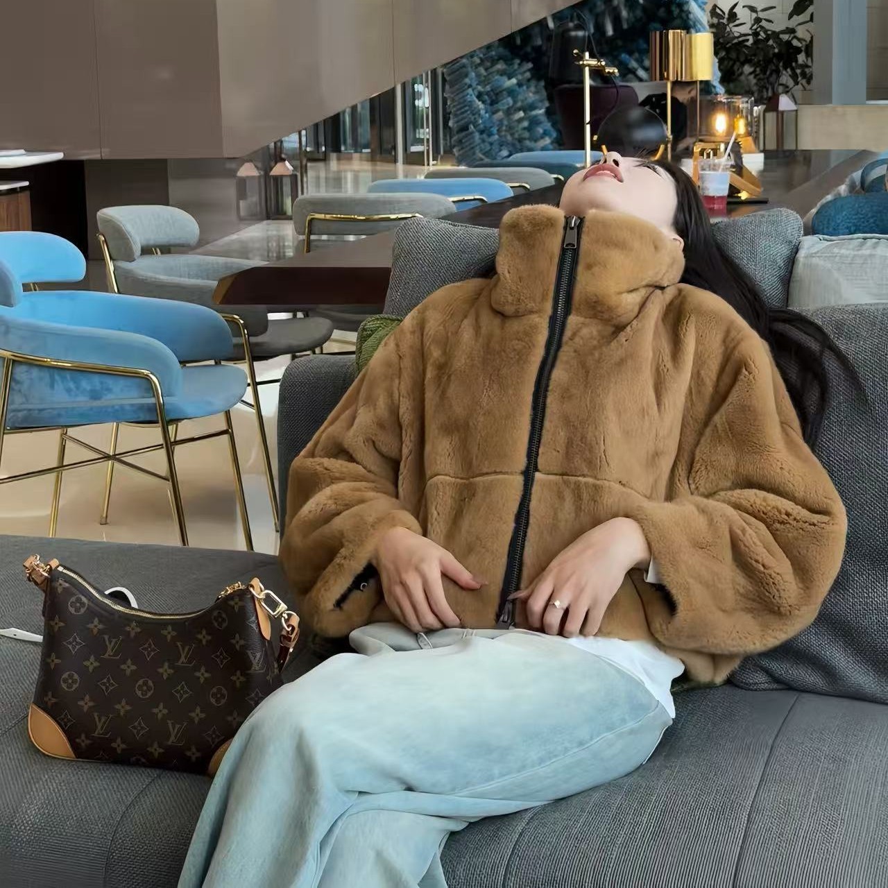 【沐泽MUZE】经典回潮 | 进口短二立领短款水貂皮草外套