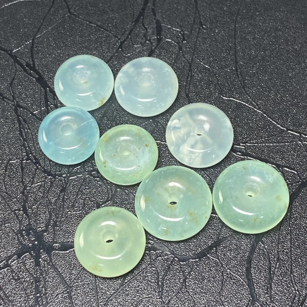 通走天然岫玉天青冻小平安扣