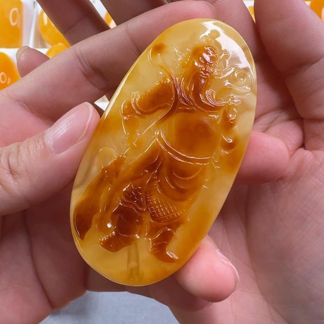 蜜蜡毛衣链未镶嵌