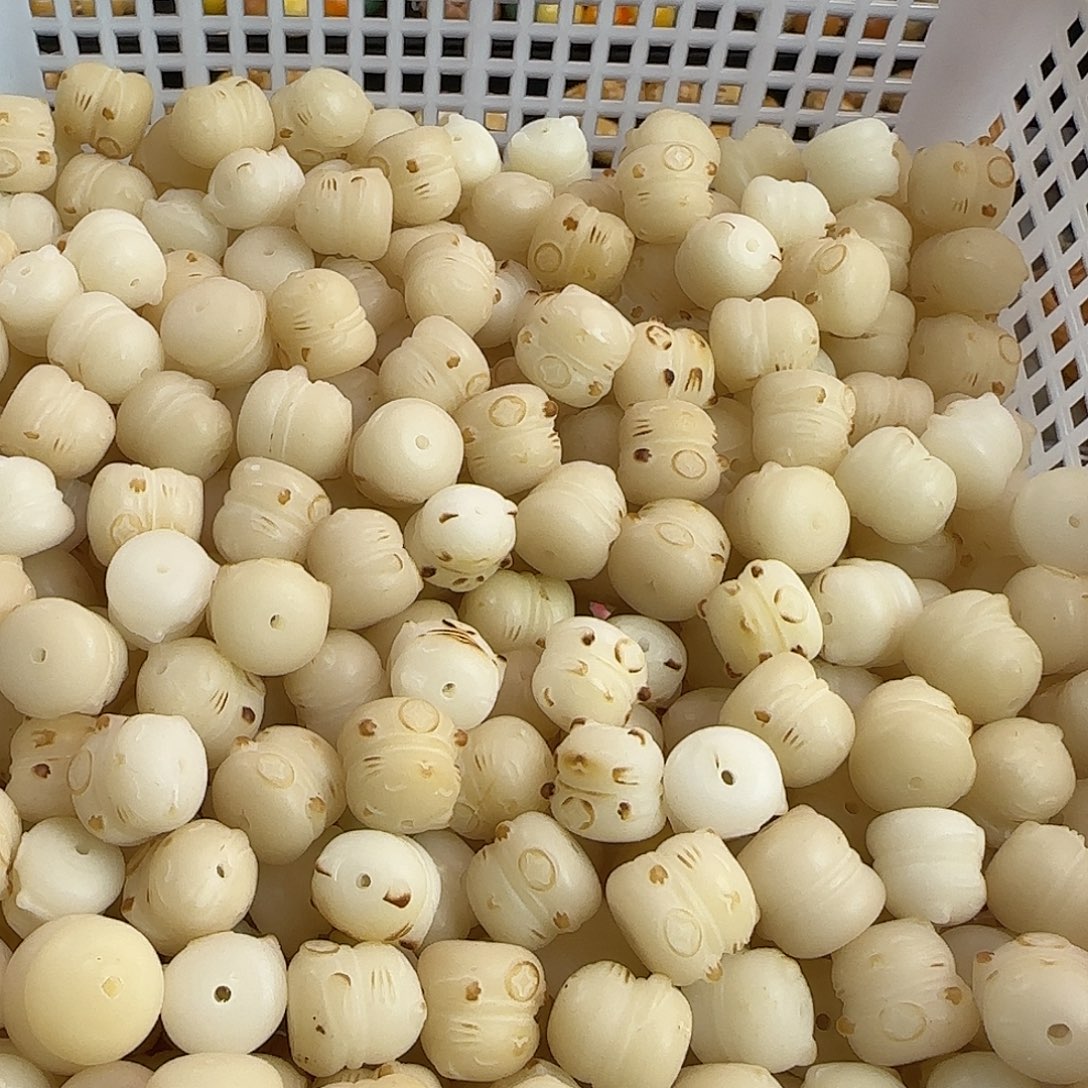 菩提根/象牙果手串瑕疵卡14/15炭烤招财猫20颗