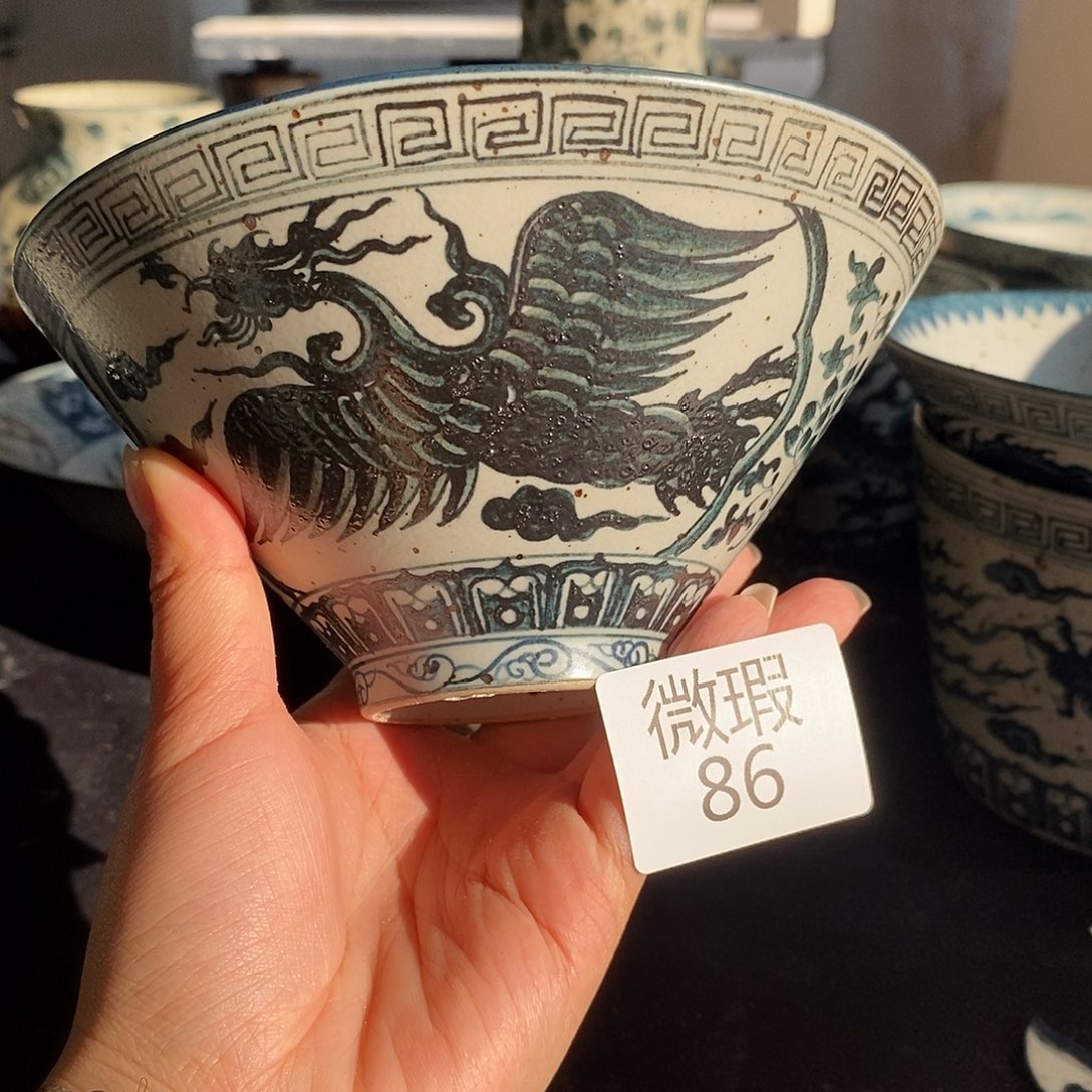 陶手工手绘青花高温陶瓷