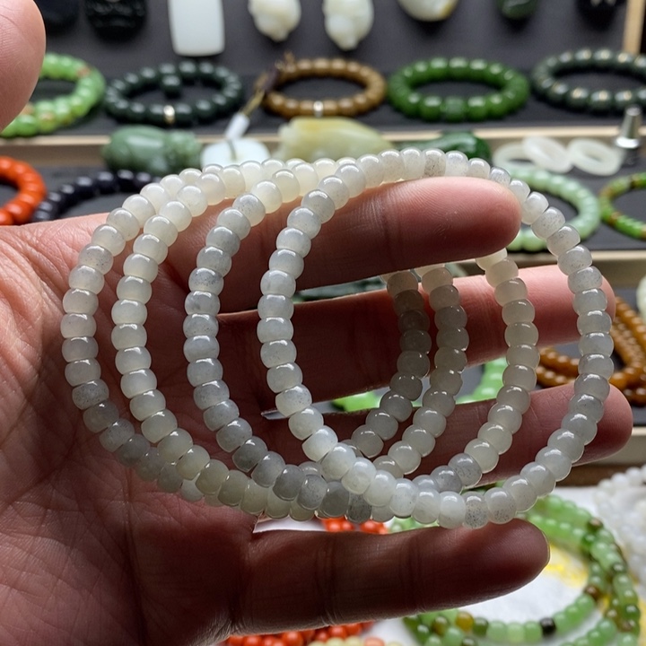 和田玉手链未镶嵌多样性发一