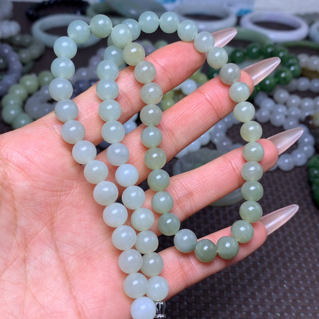 未镶嵌手串和田玉卡8