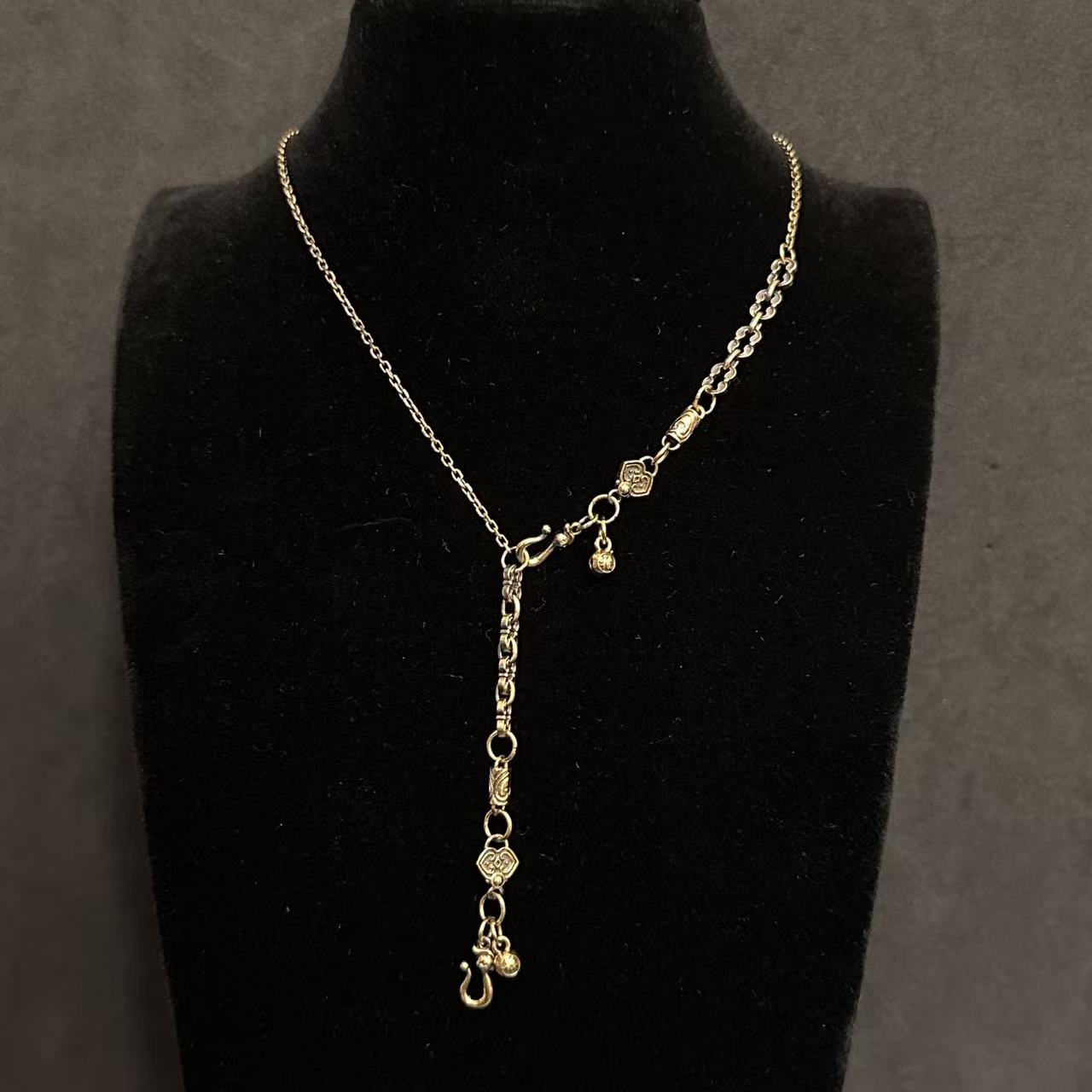 【足金999祥云纹项链】黑金项链#精品黑金工艺#百搭时尚