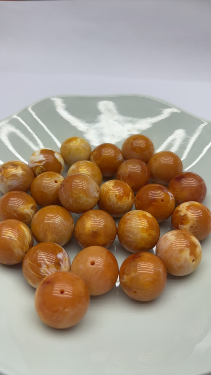 C62琥珀蜜蜡22mm单珠