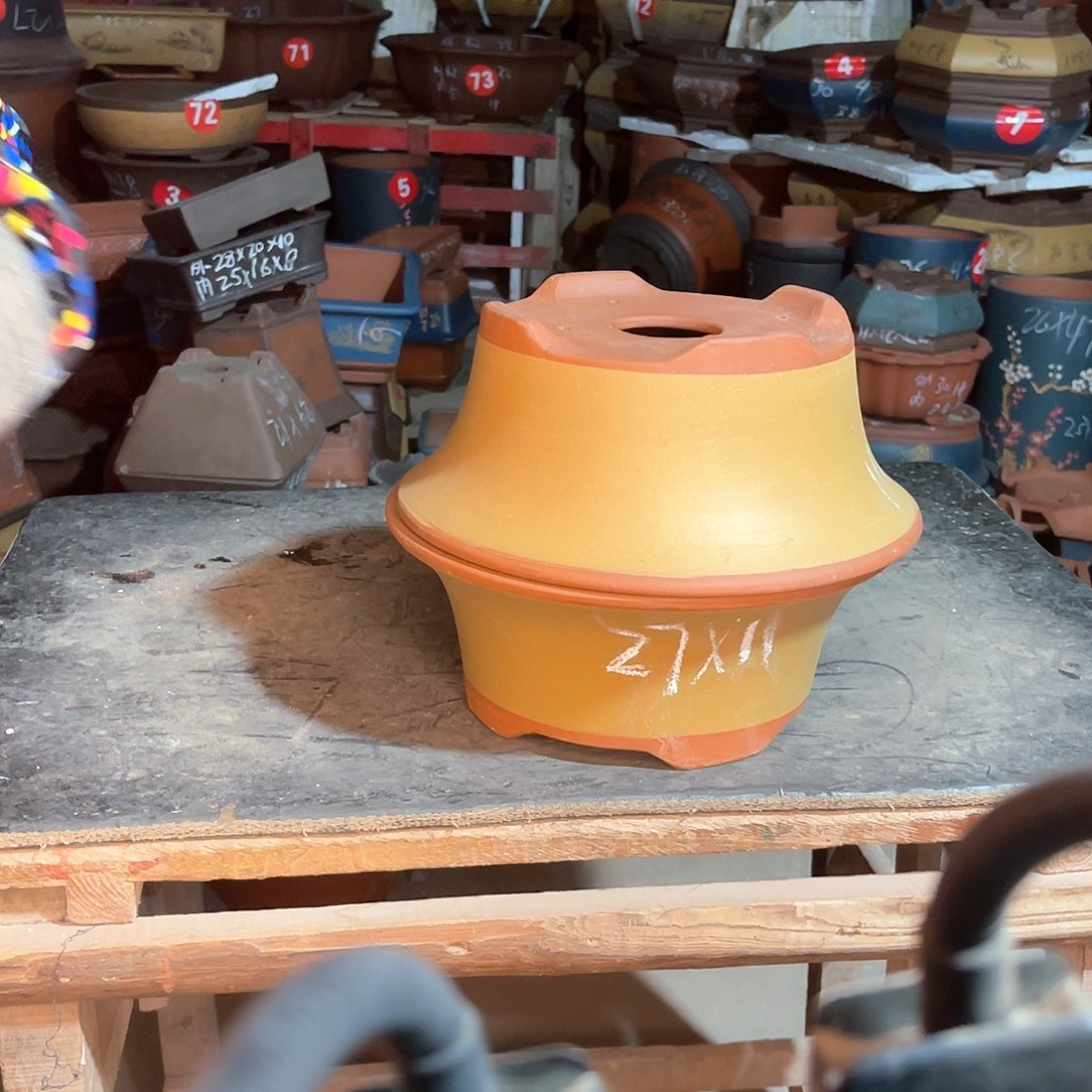 紫砂花盆四角盆两个