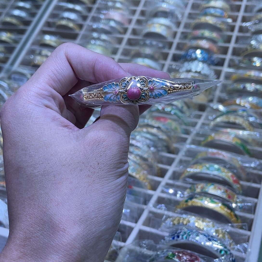 珐琅足银葫芦手镯23.6g