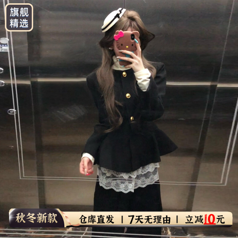 两件套装穿搭网红时尚减龄俏皮活泼奶系秋冬初秋季2025新款女秋冬