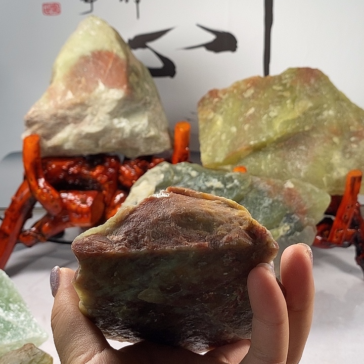 蛇纹石玉合金珠宝奇石