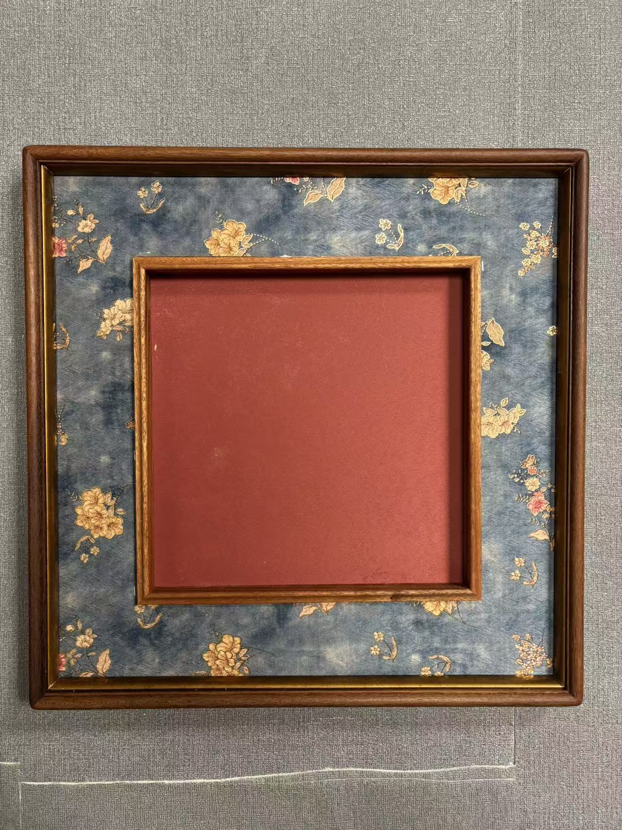 高端下凹立体框  外框50x50内框33x33 下凹3公分 配宣纸卡纸