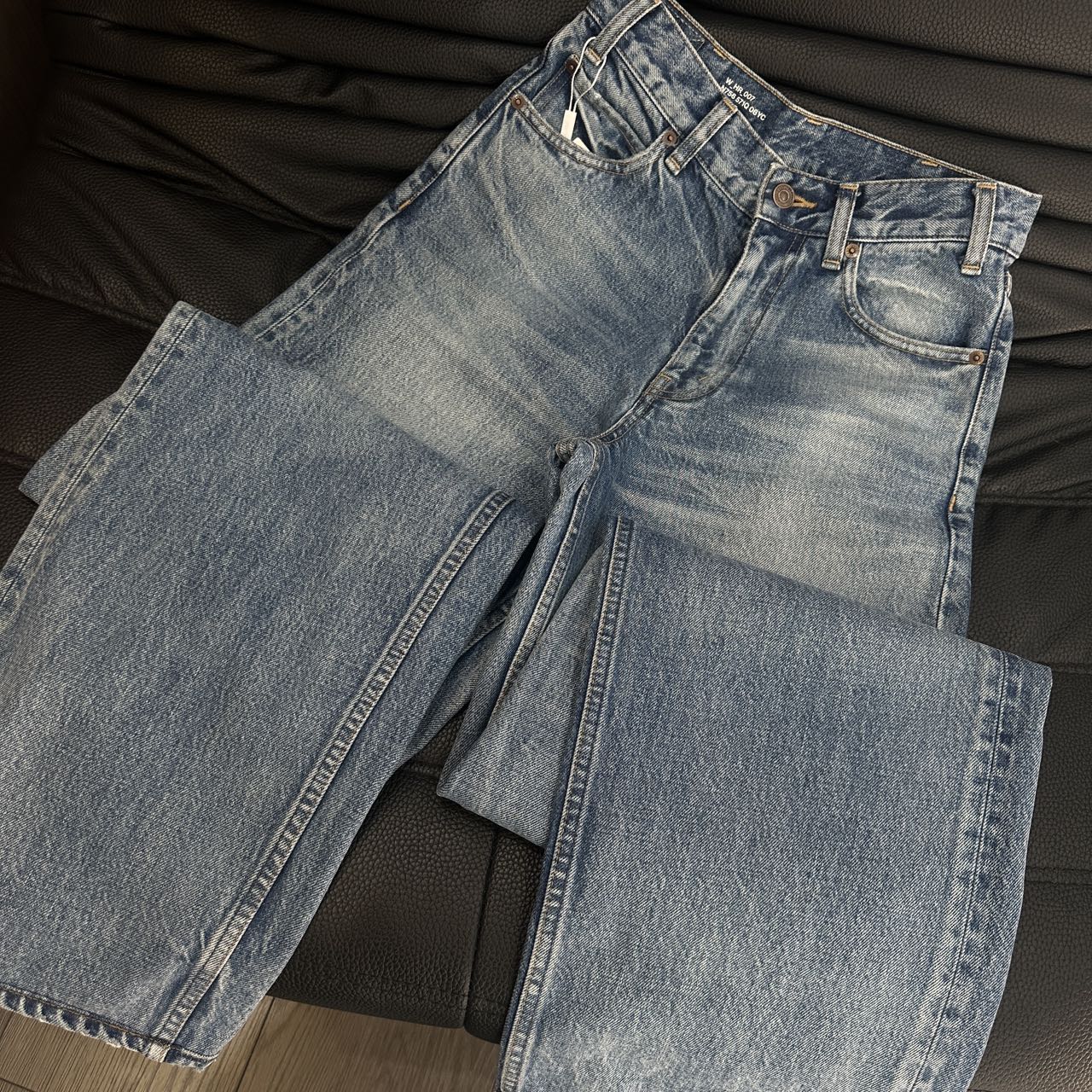 99新 Celine/思琳 Celine 赛琳 高腰牛仔裤 26码 66腰围 113裤长