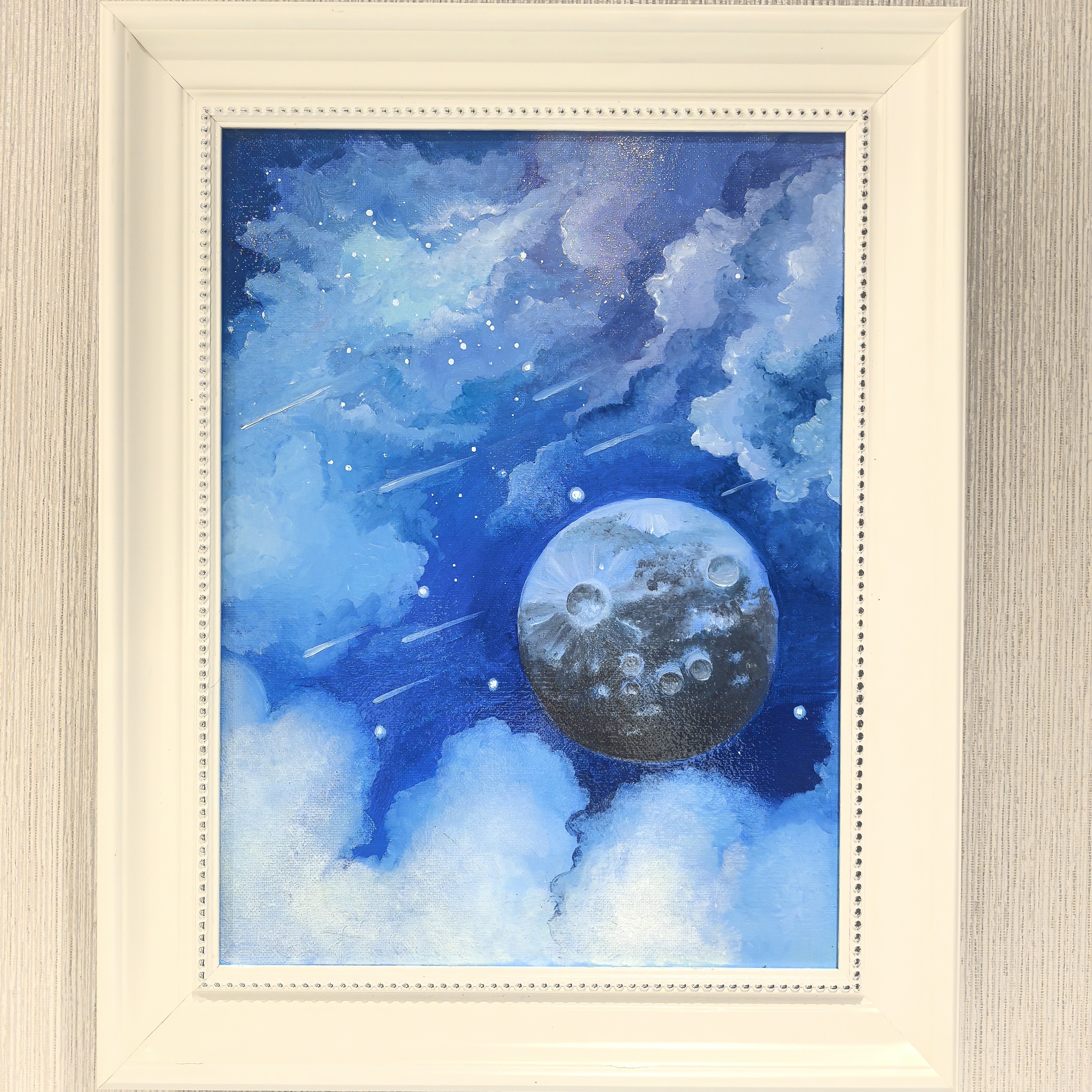 简约宇宙星云自动切换炫彩装饰画办公室书房桌面挂画