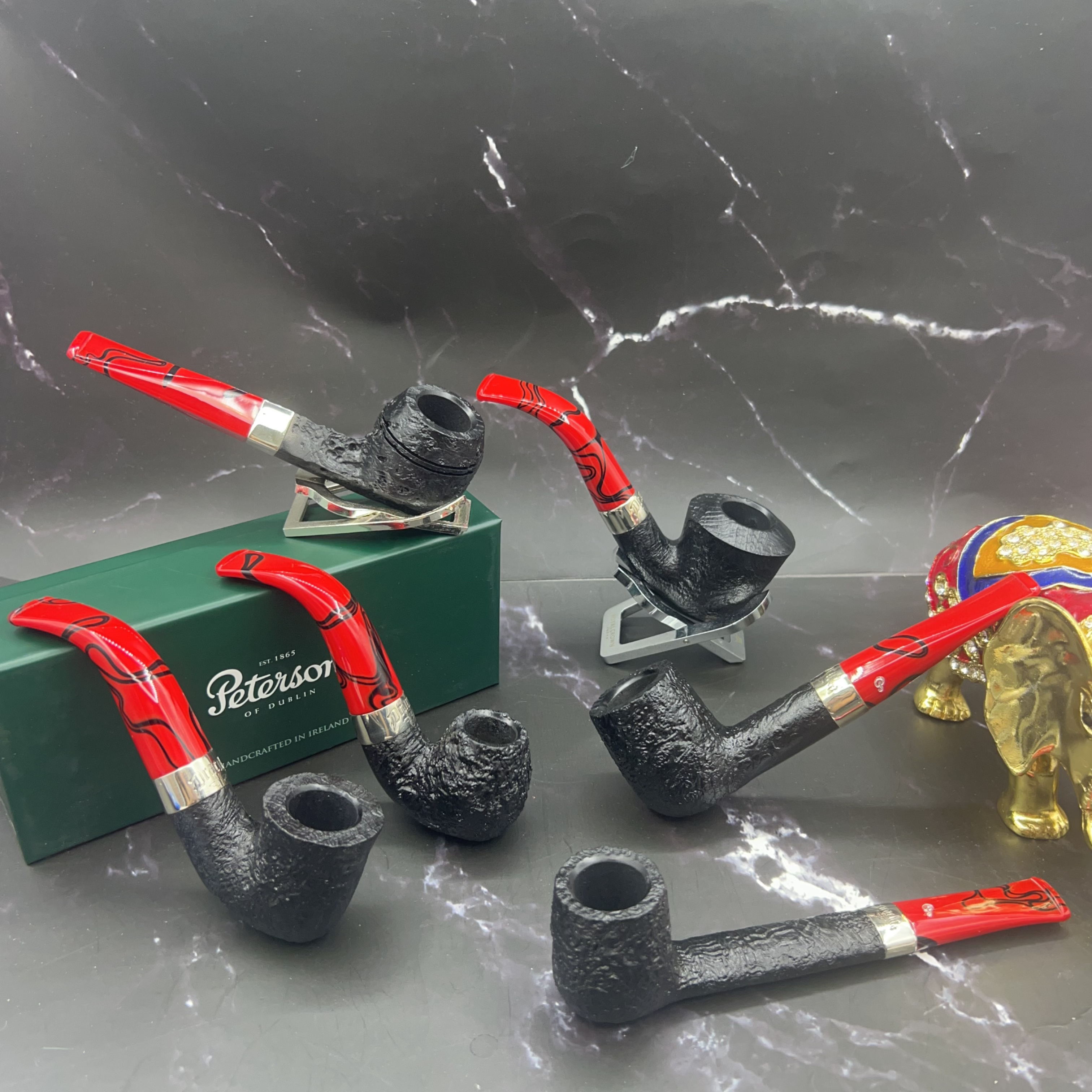 【彼得森】吸血鬼喷砂镍圈进口石楠木烟具石楠木烟斗烟斗彼得森烟斗