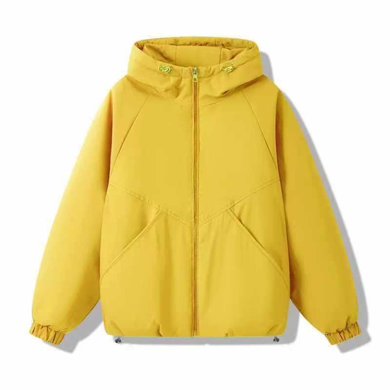 2025新款连帽棉服冬季加绒女款棉衣运动加绒冲锋衣情侣外套宽松