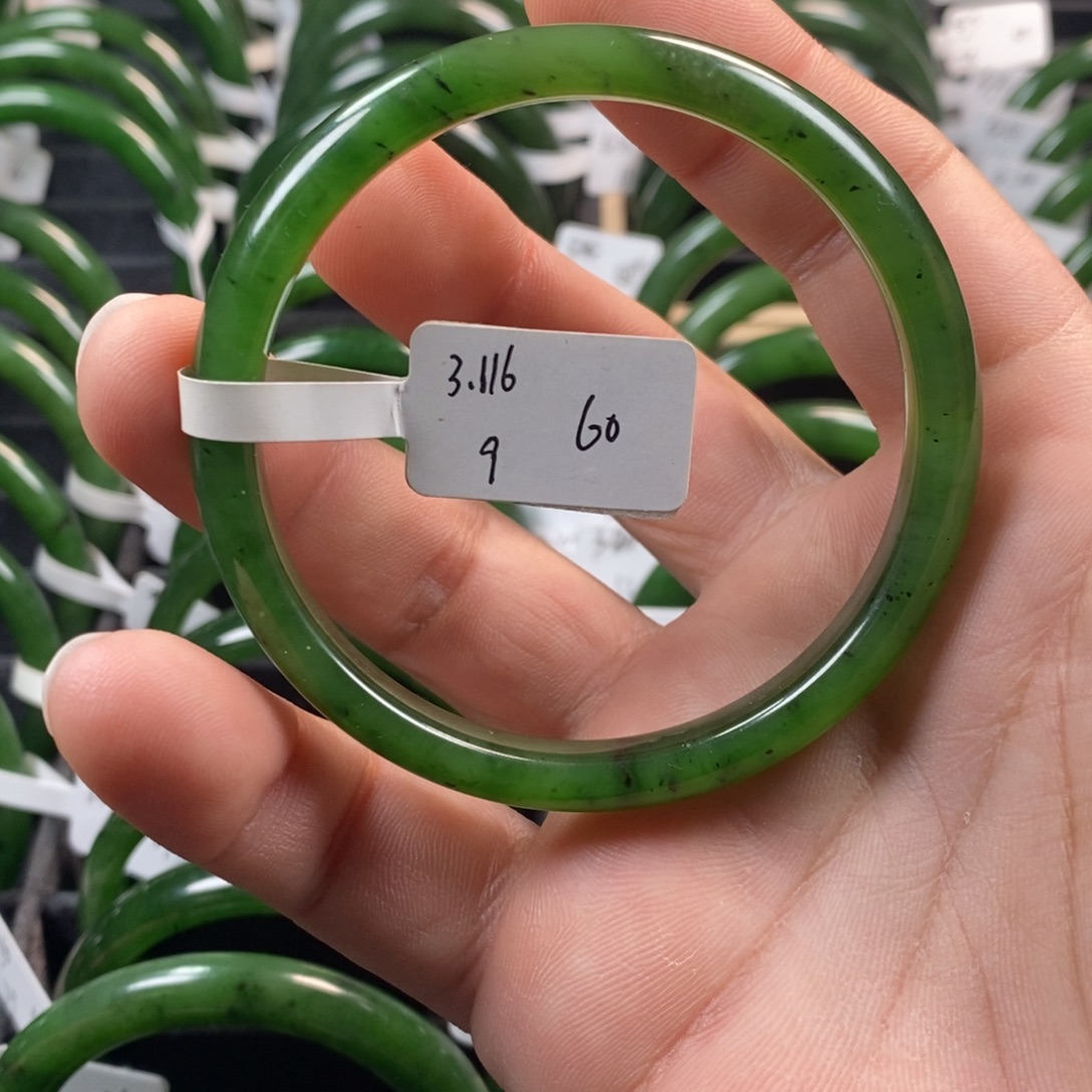 和田玉（碧玉）未镶嵌手镯60