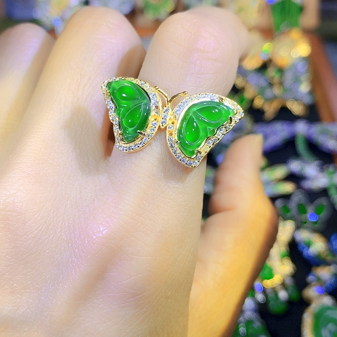 吊坠(不含链)银S925镶嵌翡翠