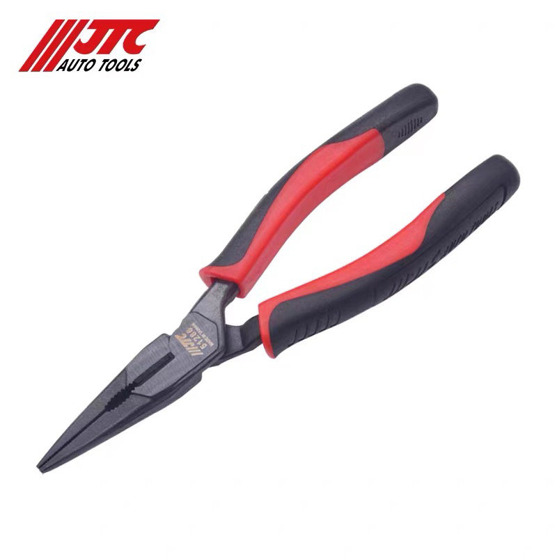 JTC汽修钳子专用工具英式双色柄尖嘴钳6"JTC51286