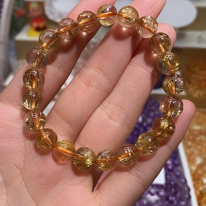 手链未镶嵌水晶天然钛晶手链