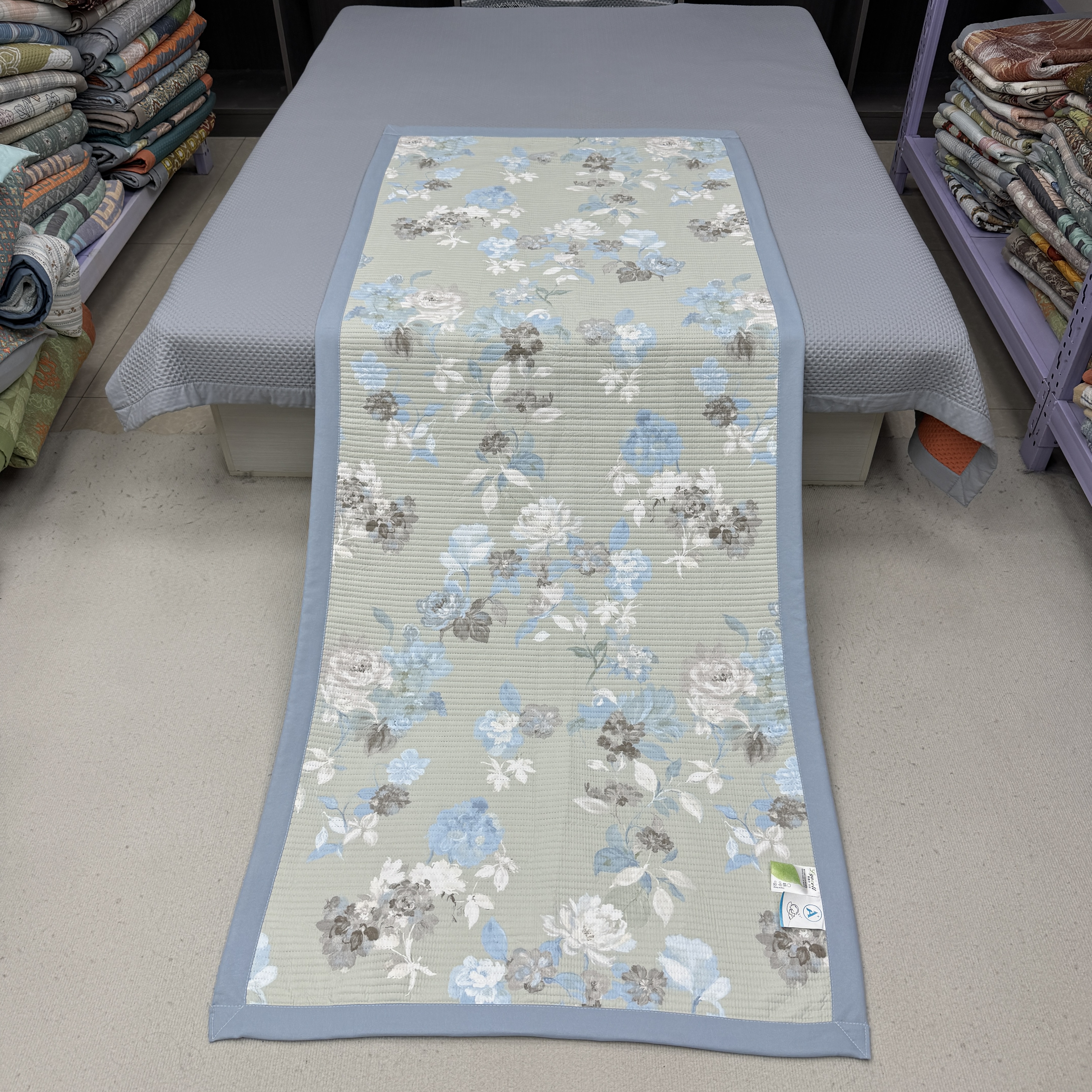 花开半夏120*220cm天丝软凉席夏季凉感床盖沙发垫学生宿舍床垫