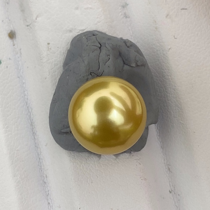 未镶嵌海水珍珠裸珠11.9mm金珠