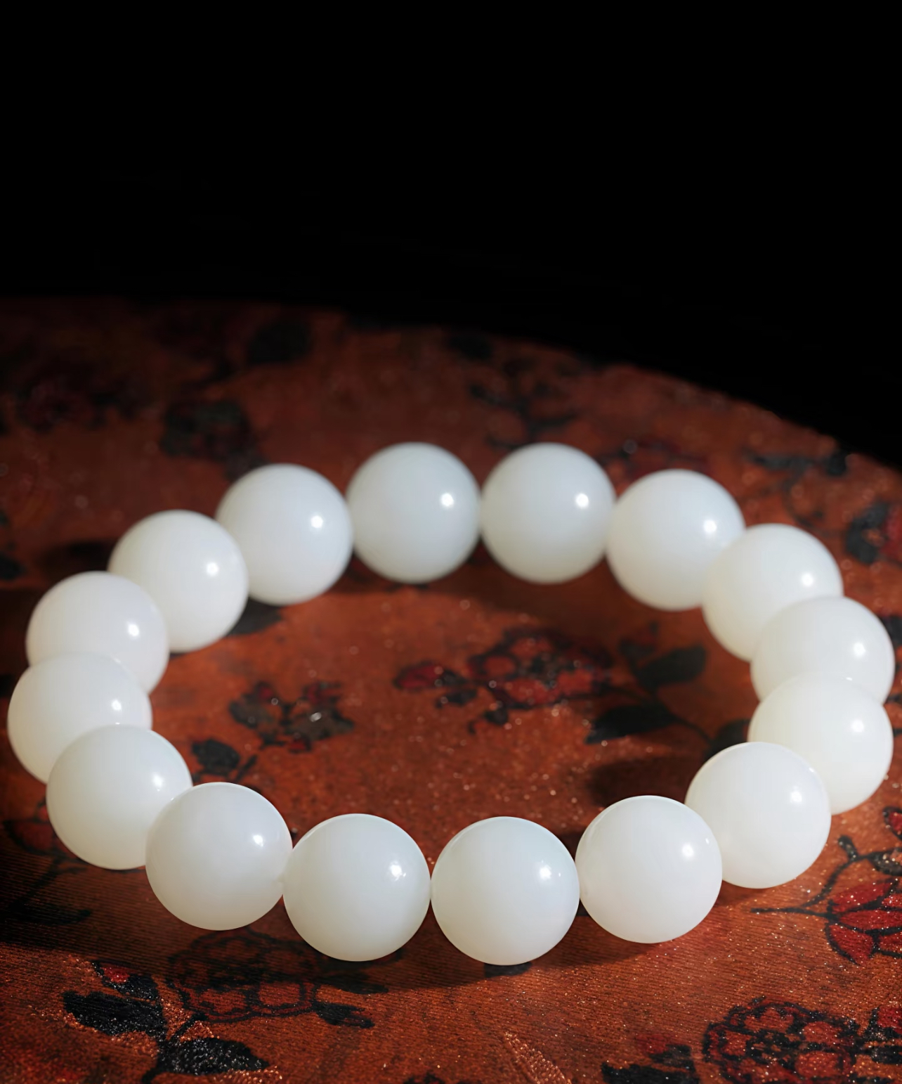 于田料16毫米圆珠单圈手串