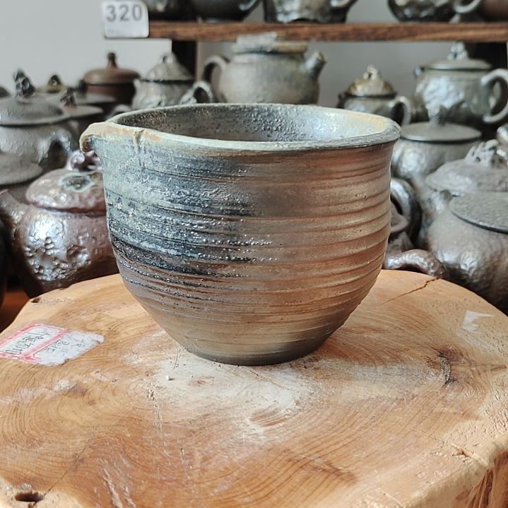 坭兴陶纯柴烧全手工公道杯250c